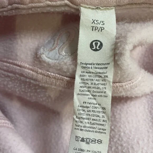 Lululemon Scuba Oversized Half-Zip Hoodie Size Xs/S  Light Pink - Picture 8 of 8
